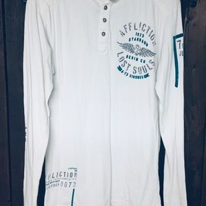 Affliction Lightweight Cotton Henley